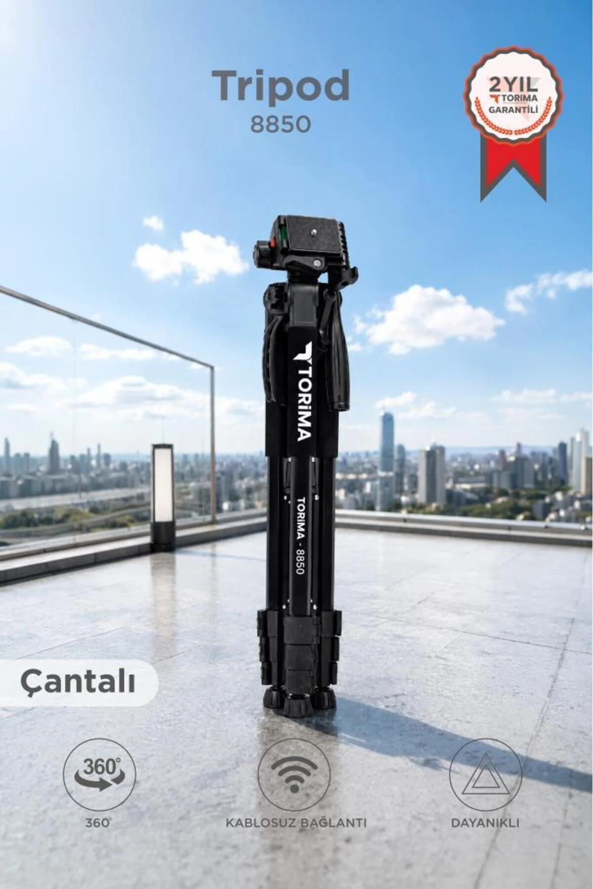 8850 Profesyonel 12 M SU Terazili Tripod