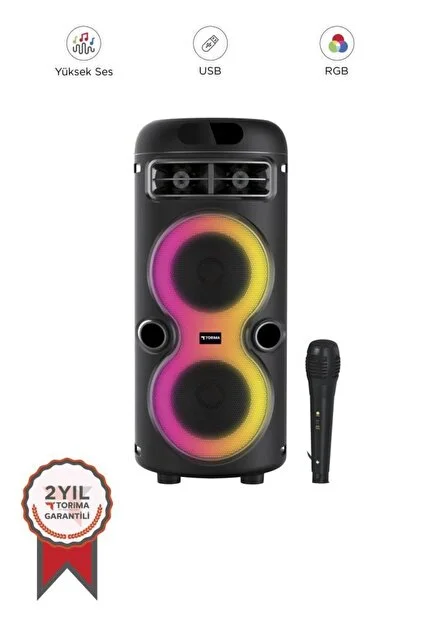 D41 RGB Isikli Mikrofonlu Bluetooth Hoparlor