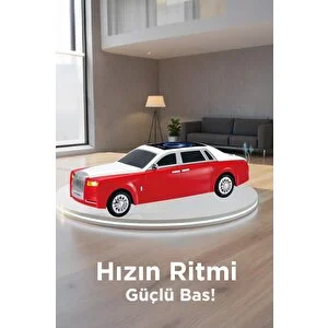 D82 Bluetooth Hoparlor Super Luks Araba Tasarimli D82 Kirmizi