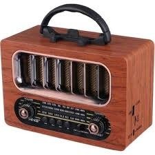 D89 Koyu Ahsap Nostaljik Bluetooth Hoparlor Retro
