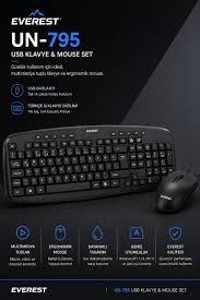 Everest UN 795 Siyah USB Q Multimedia Kablolu Klav