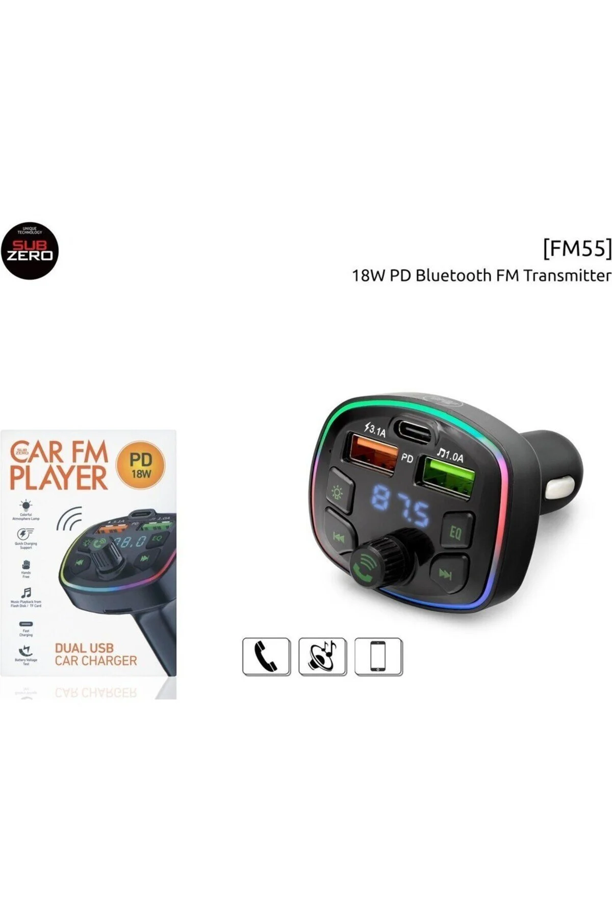 FM55 Bluetooth CAR FM Player