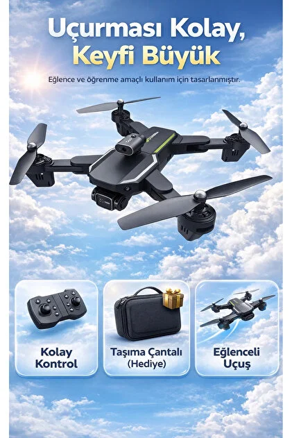 INT 968S Katlanir Uzaktan Kumandali Drone HD Cift