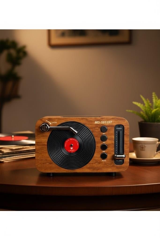 MD 1011bt Bluetooth USB SD FM Destekli Nostaljik