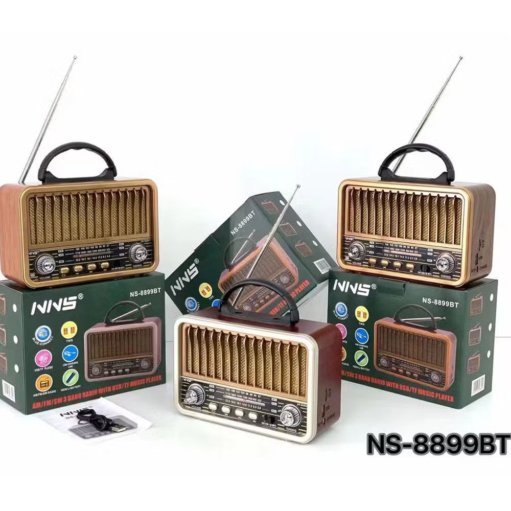 NS 8899bt Ahsap Retro Radyo Fmsw Tasinabilir COK F