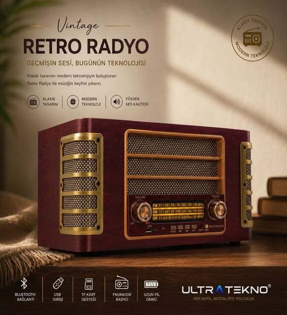 PL 4700 Fmbtsdusb Girisli Nostalji Radyo RGB Isikl
