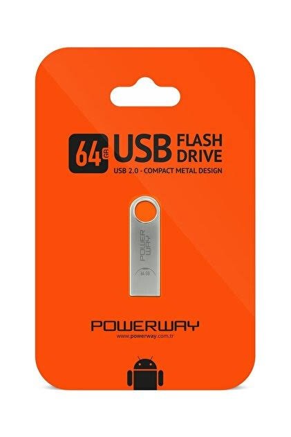 Powerway 64 GB Metal Flash Bellek Metal Tasarim US