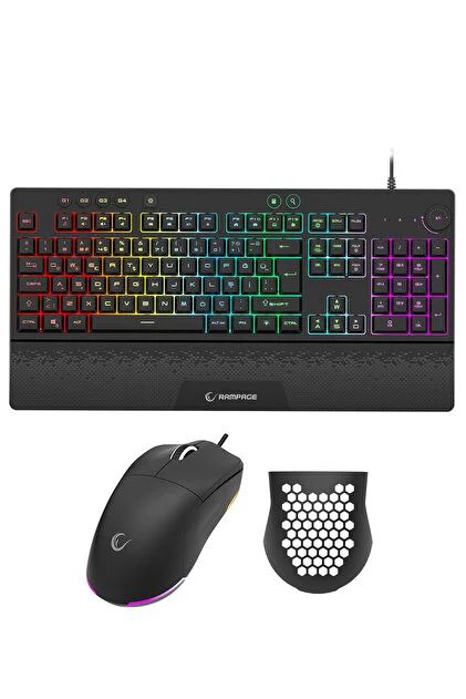 Rampage Eclipse RGB Oyuncu Klavye Mouse SET